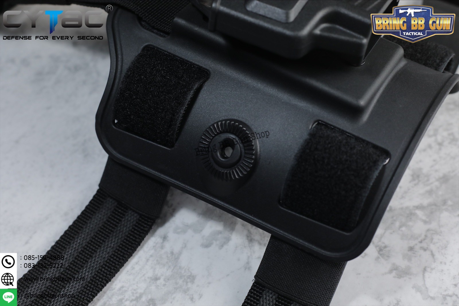 ซองปืนพกนอกปลดนิ้วชี้ Sig Sauer P365 + เพลทรัดต้นขา ยี่ห้อ Cytac (R-Defender G3 Series P365 Holster with Drop Leg Platform)