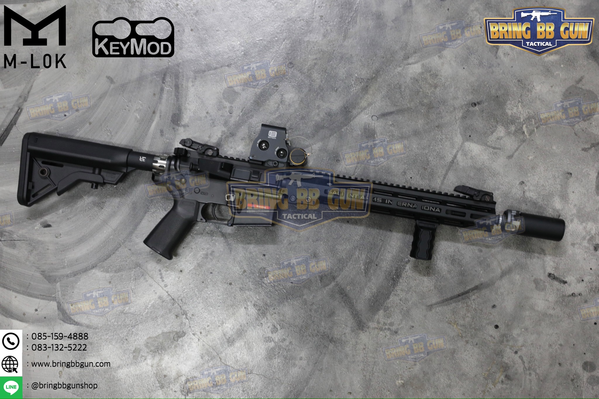 กริ๊ปมือหน้าทรง Railscales รุ่น RSB (RSB Vertical Grip) (กริ๊ปมือ Railscales RSB Vertical Foregrip) (ใช้ได้กับชุดหน้าระบบราง M-Lok และ ระบบราง Keymod เท่านั้น)
