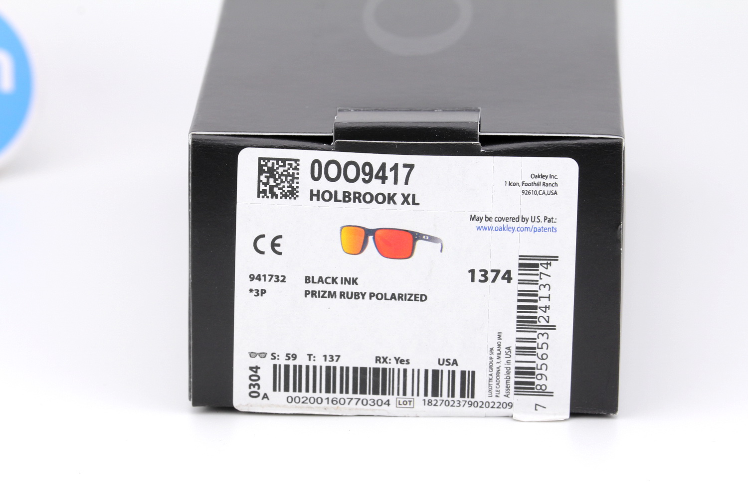 Oakley HOLBROOK XL Black Ink/Prizm Ruby Polarized SKU#OO9417-32
