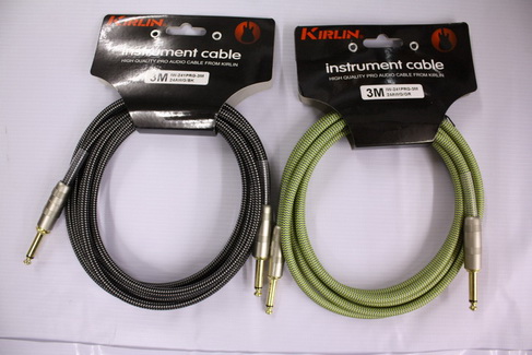 สายแจ๊คกีต้าร์สายผ้าอย่างดี 3เมตร KIRLIN ใช้ได้ทั้งกีต้าร์โปร่งและไฟฟ้า ขายถูก