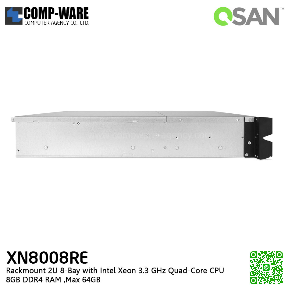 QSAN (8 Bays) XCubeNAS XN8008RE (8GB RAM) Rackmount 2U NAS Storage , No HDD