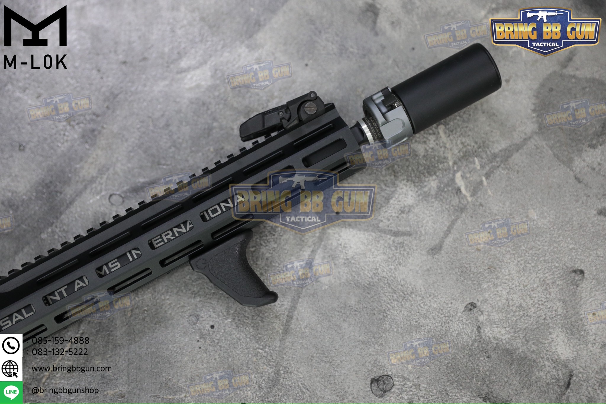 กริ๊ปมือหน้าทรง Emissary Development Handbrake รุ่น M-Lok (Angled Foregrip) (ใช้ได้กับชุดหน้าระบบราง M-Lok เท่านั้น)