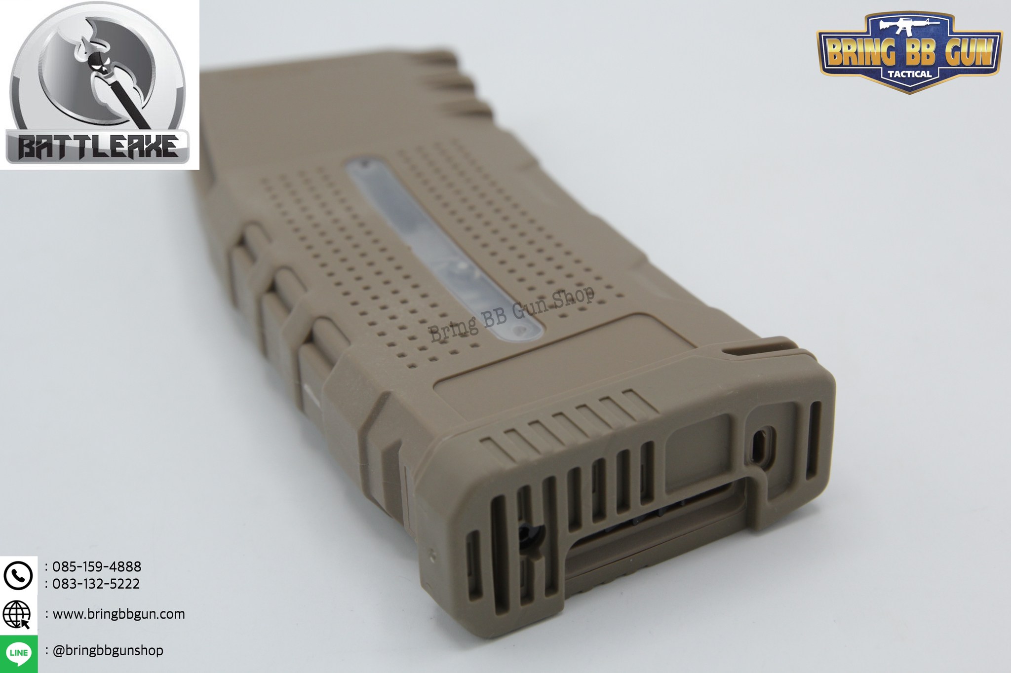 แม็กกาซีน M4 ยี่ห้อ Battle Axe แบบปั่น มี4ทรงให้เลือก ทรง P-mag(P-mag Hi-cap magazine) ทรง EPM(EPM Hi-cap magazine) ทรง 002(002 Hi-cap magazine) ทรง IMI Lancer(IMI Lancer Hi-cap magazine)