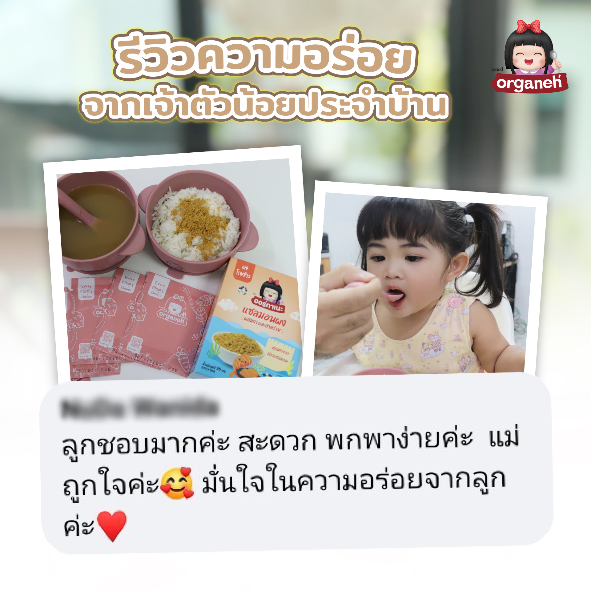 แซลมอนผง ผสมงาและสาหร่าย ตราออร์กาเนะ