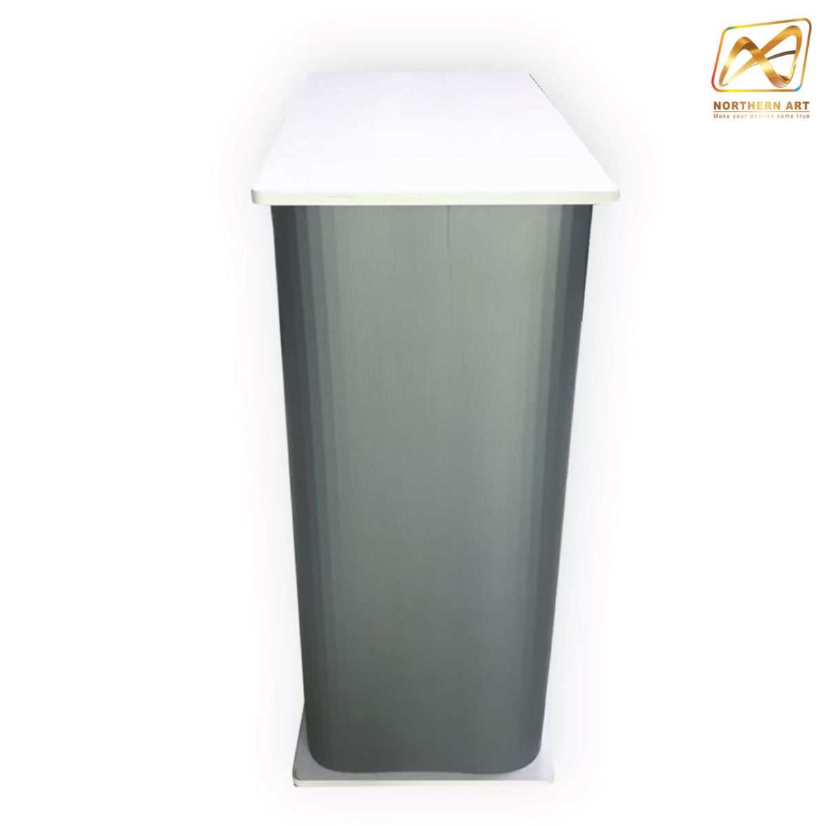 เคาน์เตอร์ออกบูธ ทรงเหลี่ยม ขนาดTOP 40x80 ซม. ถอดประกอบได้ เคลื่อนย้ายสะดวก พร้อมกระเป๋า 1 ใบ