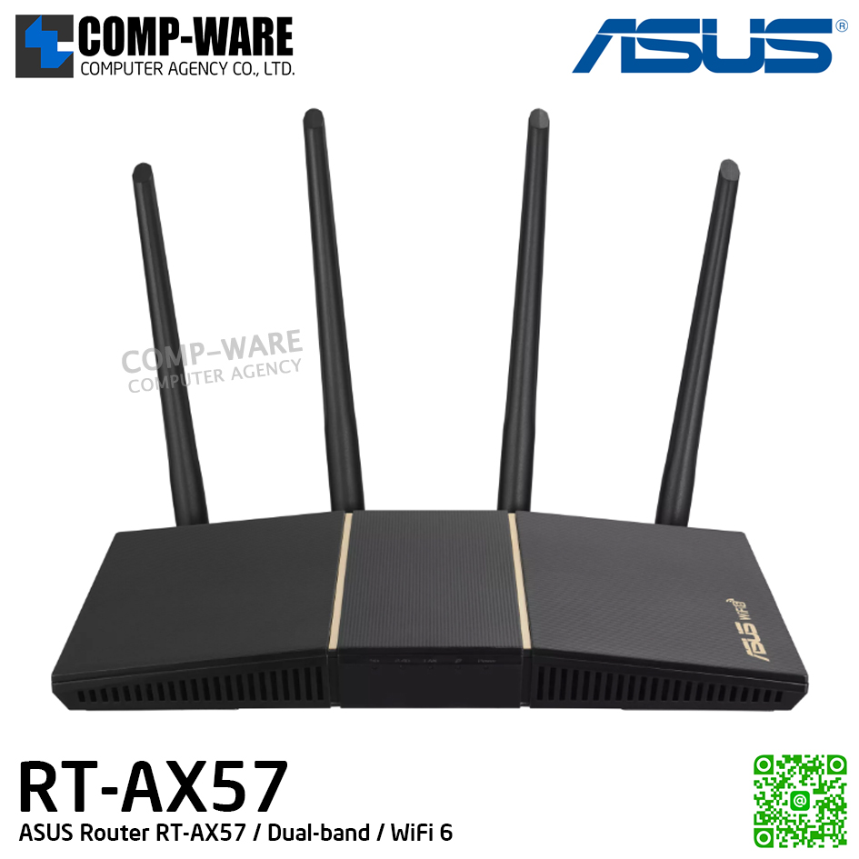 ASUS Router RT-AX57 / Dual-band / WiFi 6 - 3Y Warranty