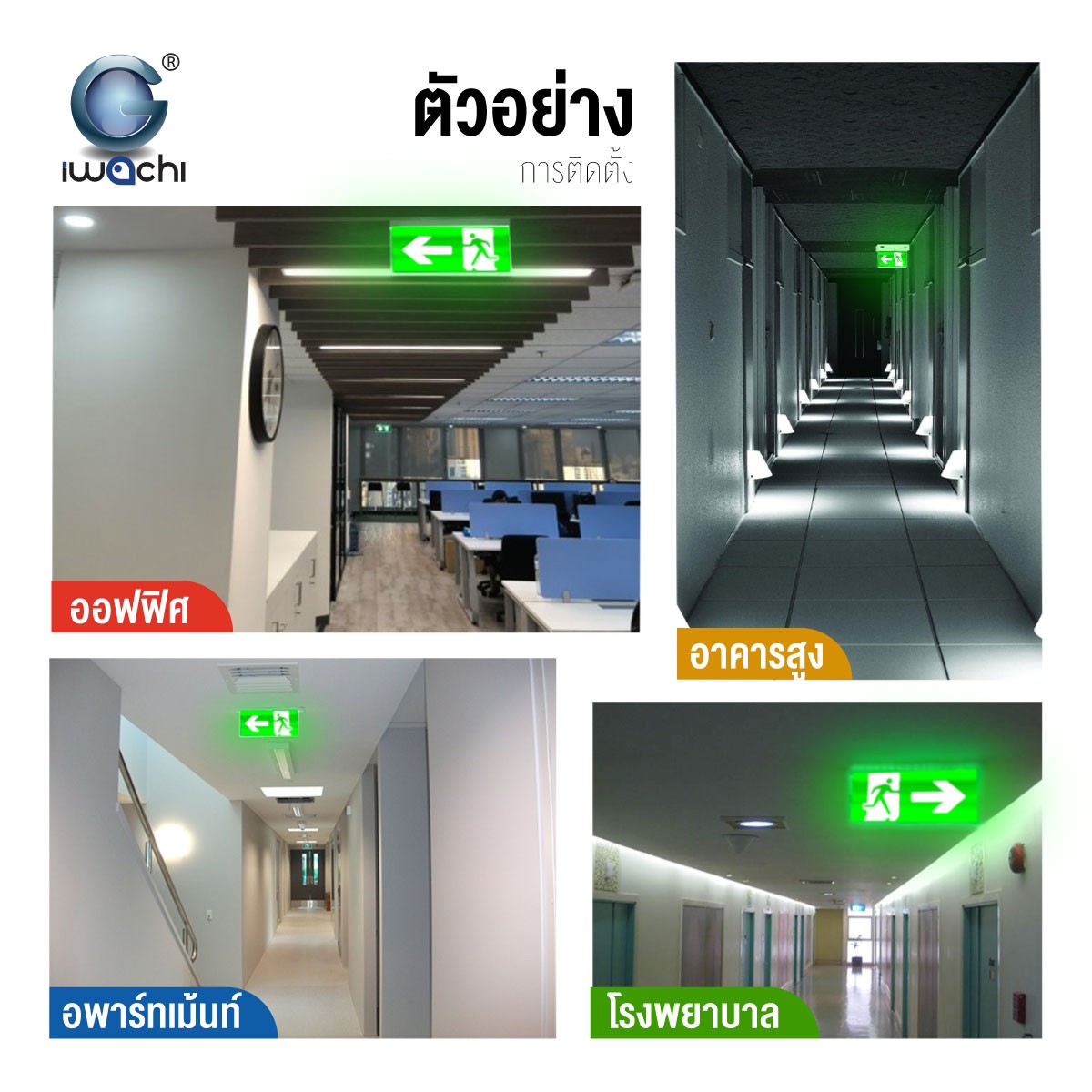 ไฟฉุกเฉิน (ทางออกขวา) IWC-EMERGENCY-LIGHT-EXIT-6W-RIGHT