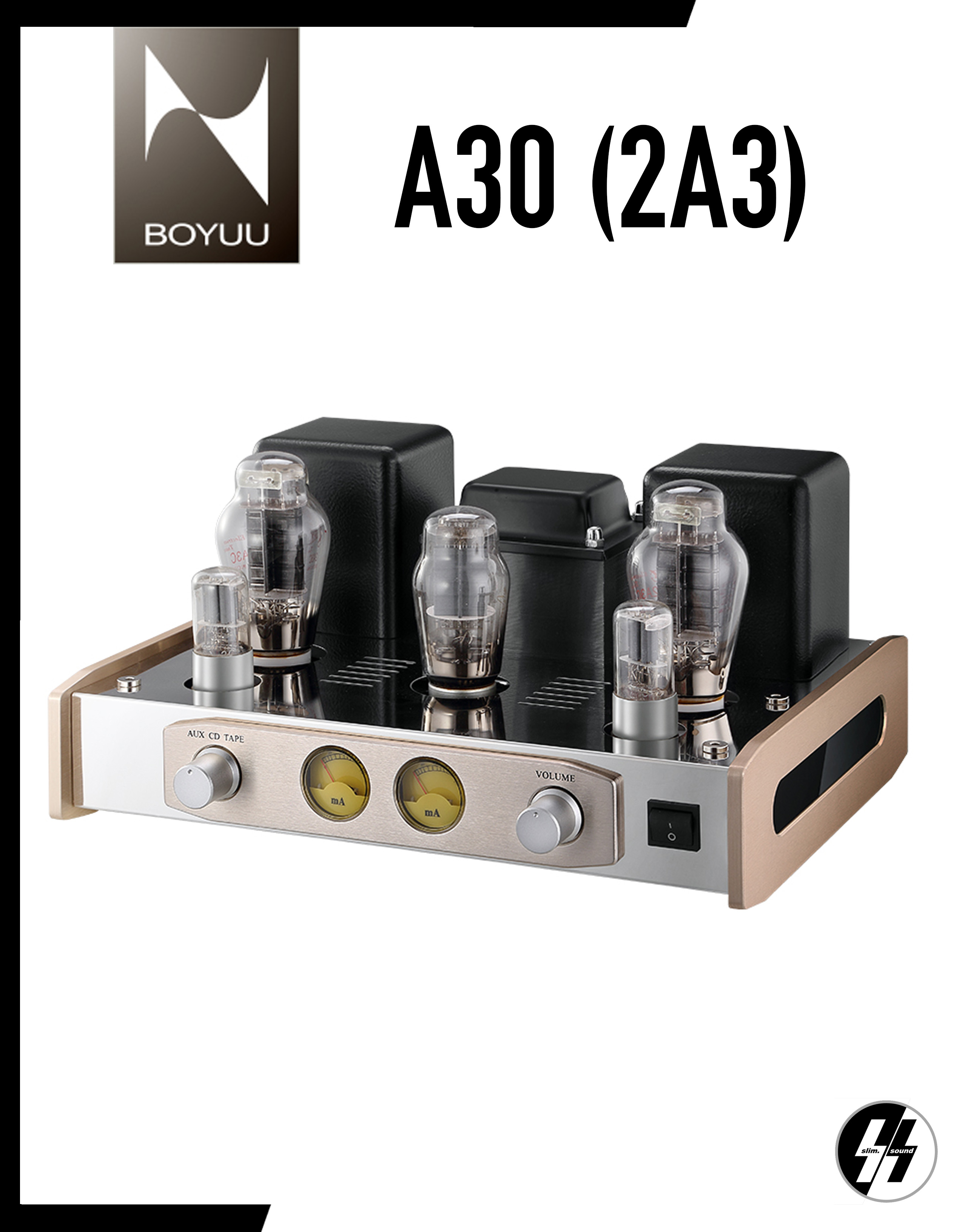 แอมป์หลอด | BOYUU - A30 | Vacuum Tube 2A3x2 / 6N9Px2 / 5Z3Px1 Int. Amplifier | Class A - 3.8 Watt
