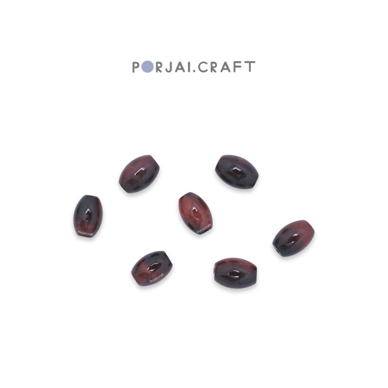 Red Tiger Eye Mini Barrel Beads ลูกปัดเรดไทเกอร์อาย 9mm
