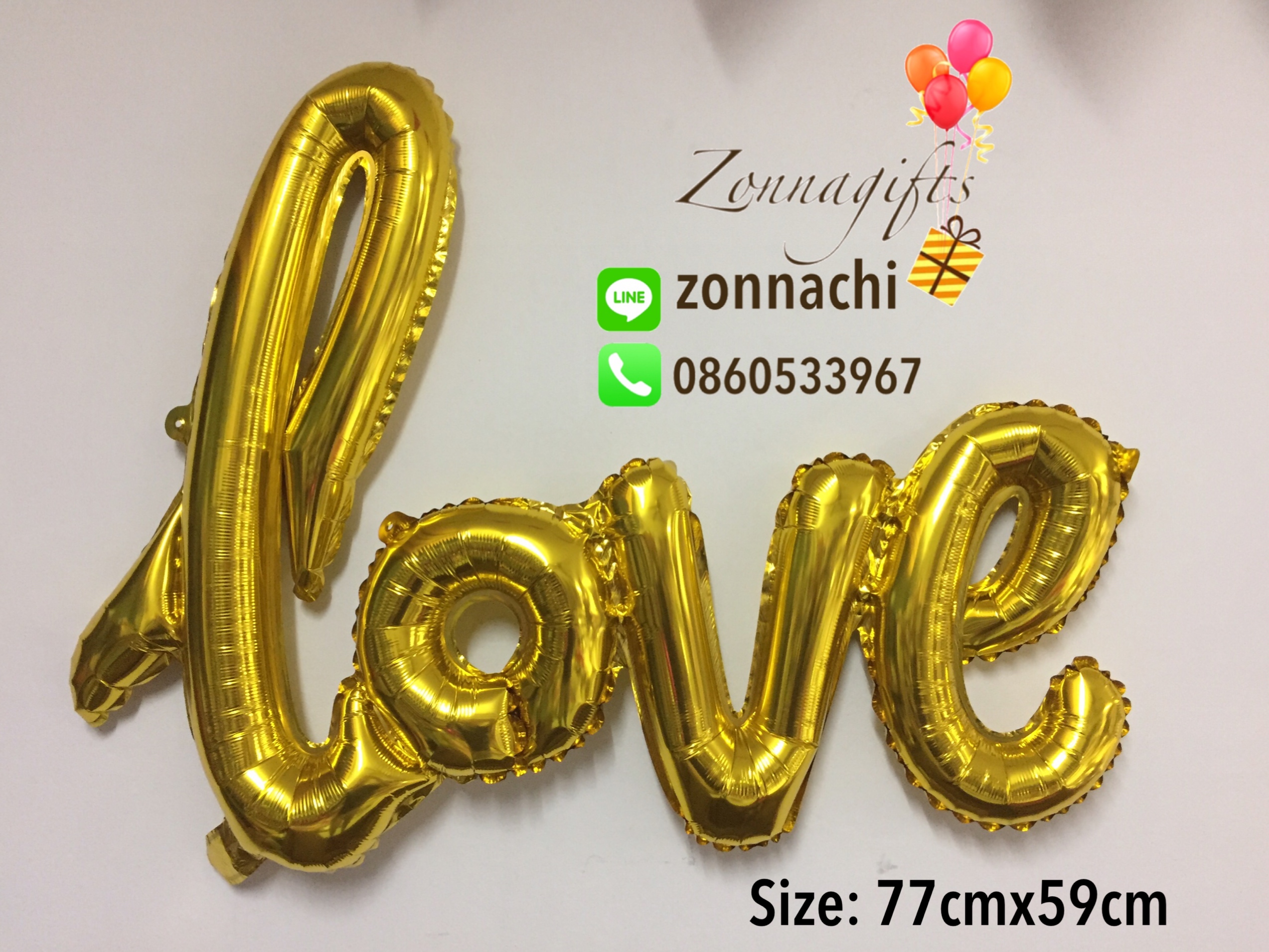 ลูกโป่งฟอยล์love