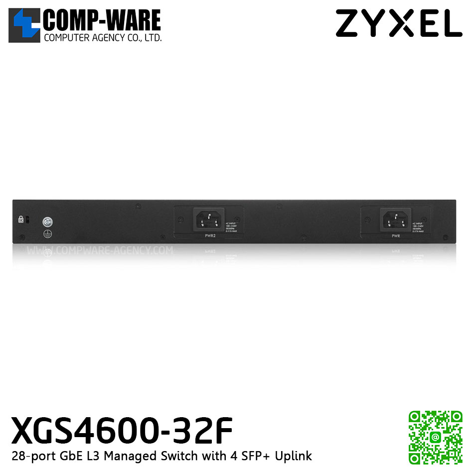 ZYXEL XGS4600-32F 28-port GbE L3 Managed Switch with 4 SFP+ Uplink