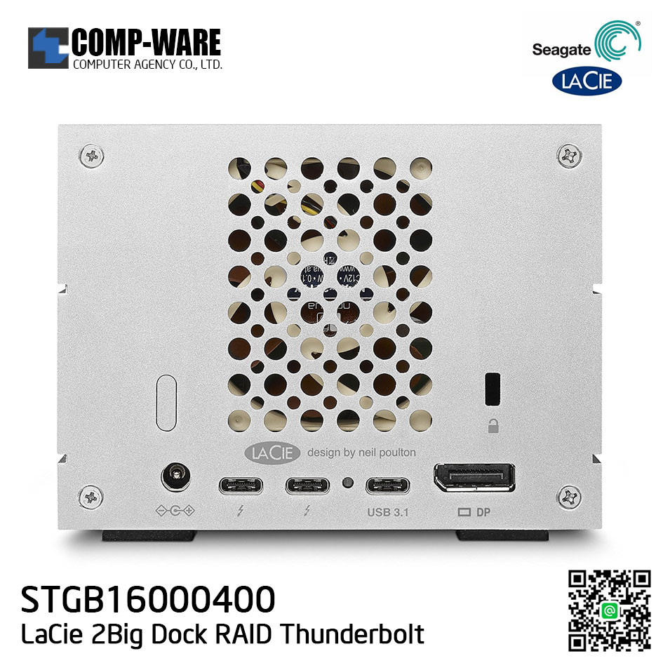 Seagate LaCie 2Big Dock RAID Thunderbolt 3 16TB 7200RPM External Hard Drive STGB16000400 // สั่งซื้อขั้นต่ำ MOQ = 2 unit