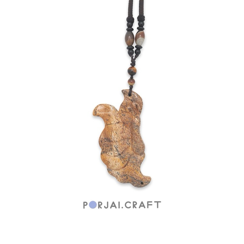 Picture Jasper Butterfly Necklace สร้อยคอผีเสื้อ พิคเจอร์แจสเปอร์