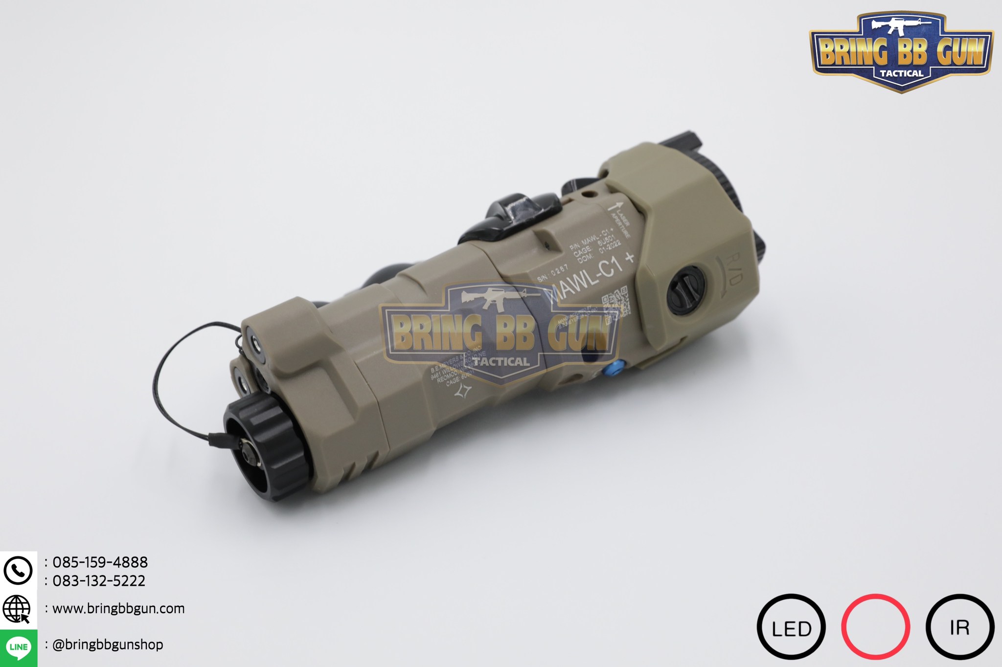 กล่องไฟฉาย+เลเซอร์ชี้เป้า+ไฟฉายIR+เลเซอร์ชี้เป้าIR (อุปกรณ์เล็งช่วยส่องสว่าง) B.E. Meyer รุ่น MAWL-C1+