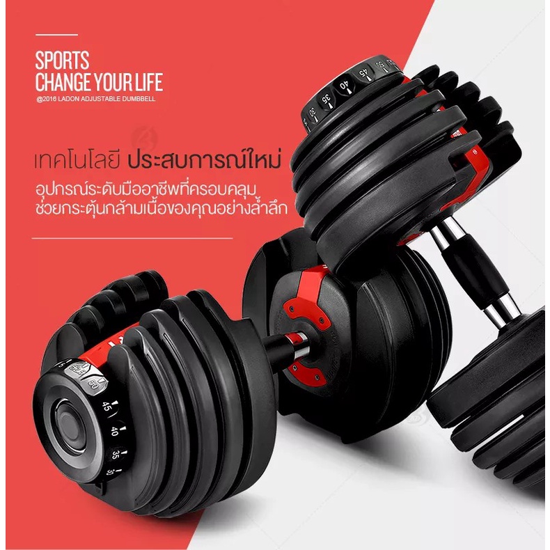 2599ทักแชทค่าส่ง 0บ. ดัมเบลปรับน้ำหนักได้ Mask1 แผ่นเหล็กพรีเมี่ยม ทนทาน น้ำหนัก 24 Kg