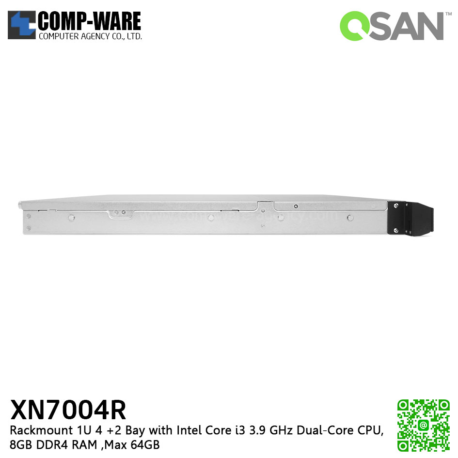 QSAN (4+2 Bays) XCubeNAS XN7004R (8GB RAM) Rackmount 1U NAS Storage , No HDD