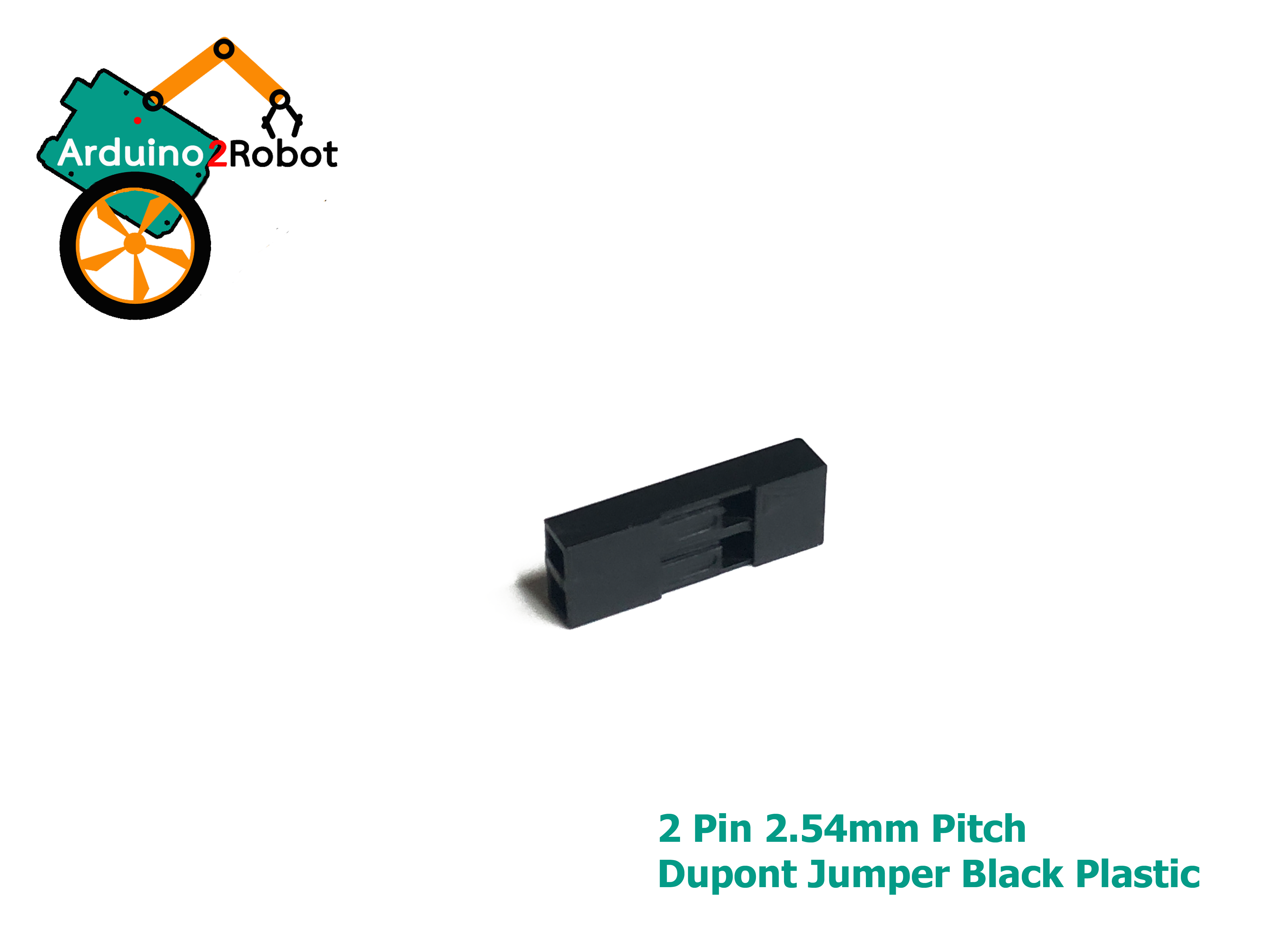 2 Pin 2.54mm Pitch Dupont Jumper Wire Cable Black Plastic (ชุดละ 20 ชิ้น)