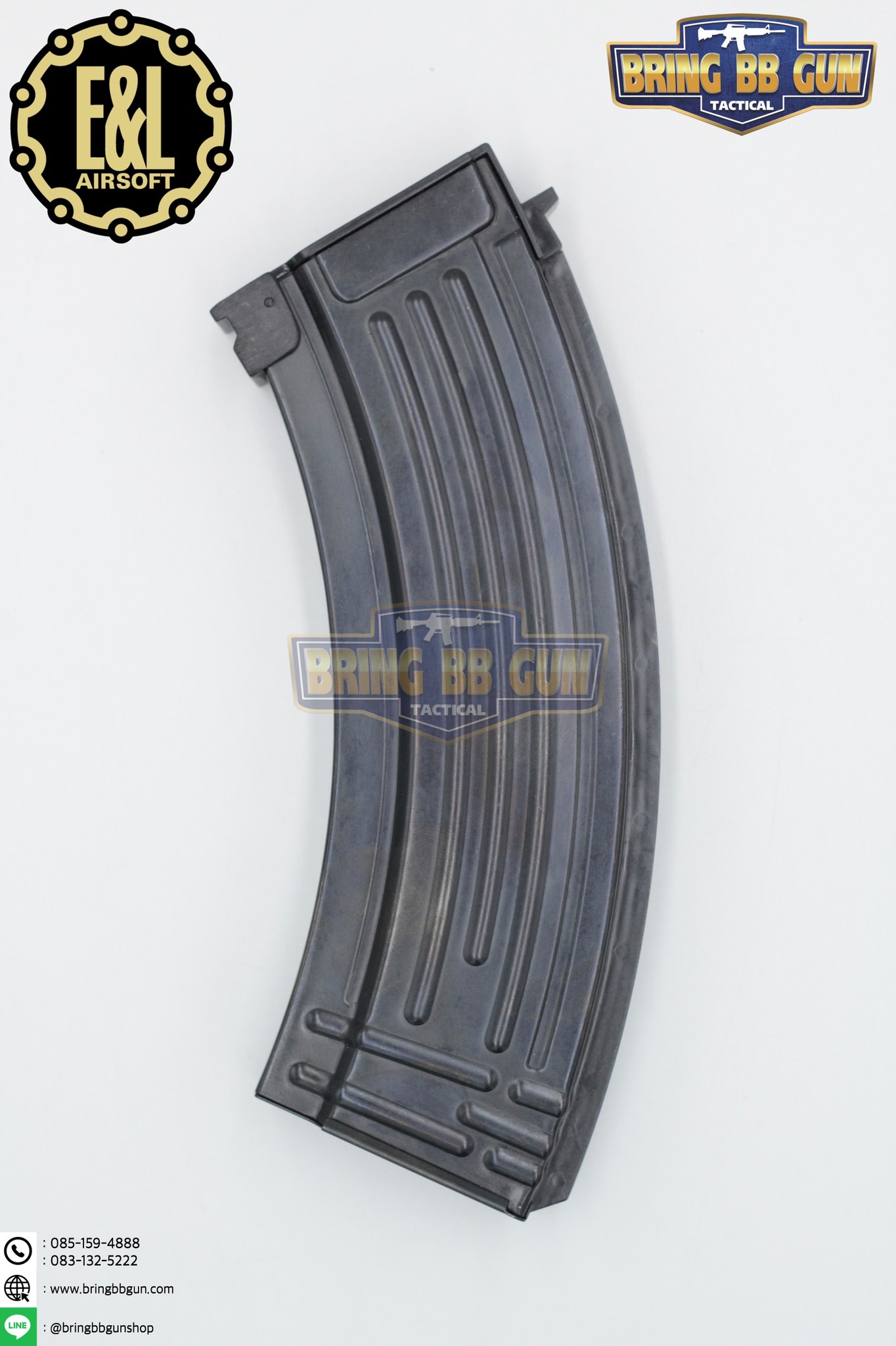 แม็กกาซีน AK47 / AKM ยี่ห้อ E&L แบบstand(ไม่ต้องปั่น) ทรง เหล็ก (ทรงเดิม) (AK Mid-cap magazine)