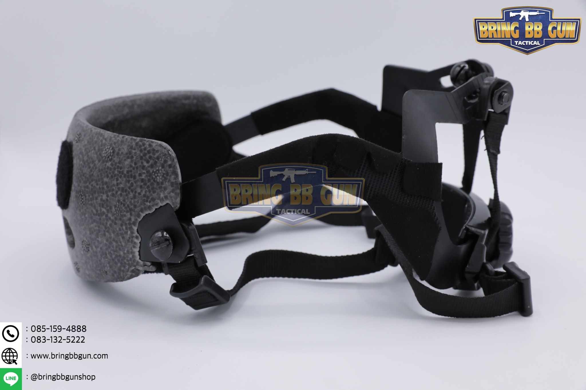 ชุดสายรัดคางปรับท้ายทอยได้ (Cingulate System For Head Locking) ชุดสายรัดคาง แบบปรับขนาดได้ (Helmet Adjustable Strap)