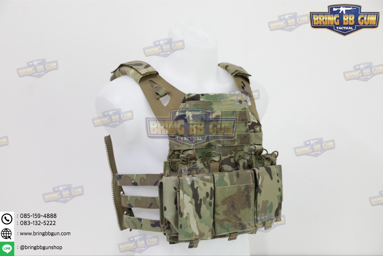 เสื้อเวส JPC 2.1 (เสื้อเวส JPC 2.0 + เพ้าแม็กกาซีน4ช่อง) (JPC 2.1 Plate Carrier) (JPC 2.0 + 5.56 Quadruple Mag Plate)