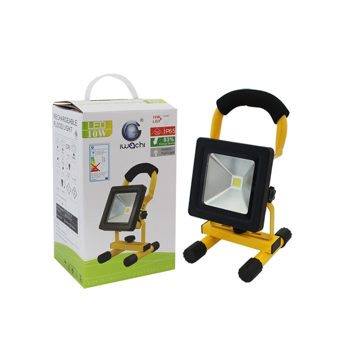 IWC-SPL-CHARGE-TGD-005-10W สปอร์ตไลท์ รุ่นชาร์ตแบตได้ แสงขาวและแสงวอร์มไวท์