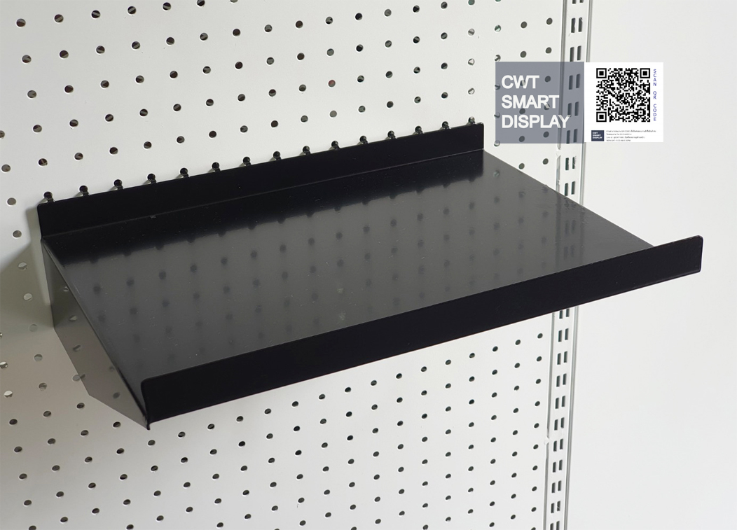 0661 ชั้นวางของ Pegboard เหล็ก สีดำ