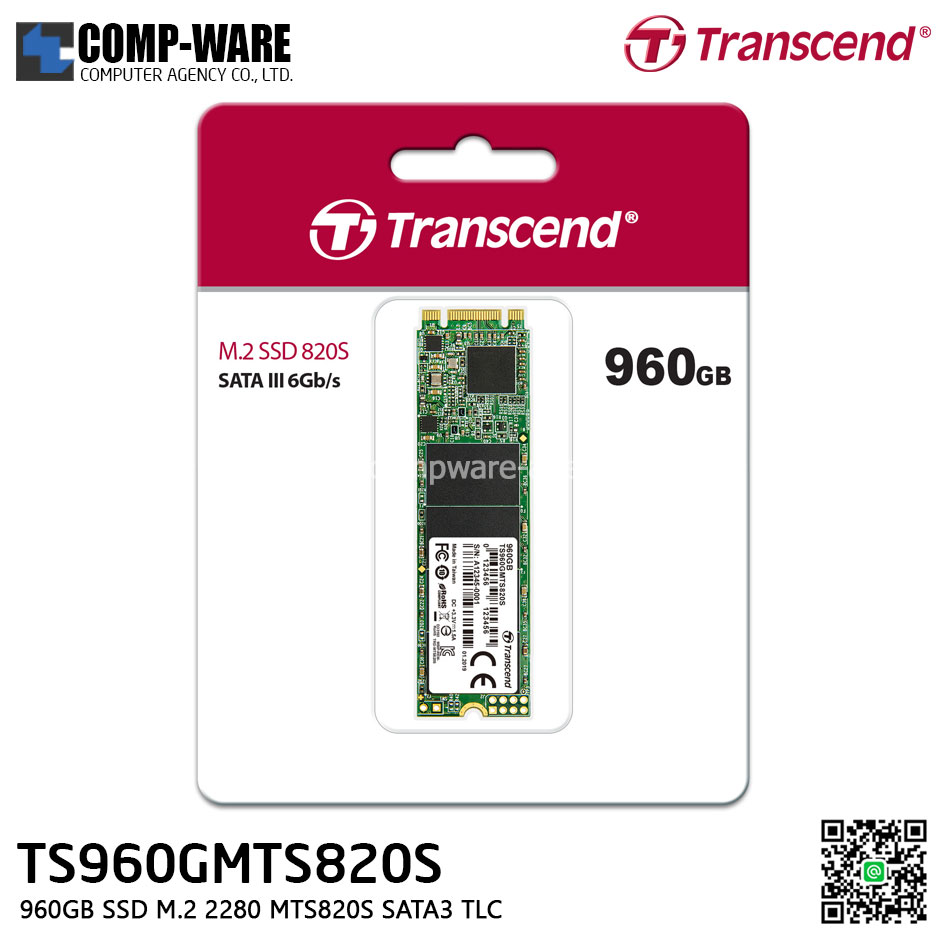 Transcend 960GB SSD M.2 2280 MTS820S SATA3 TLC TCN-TS960GMTS820S