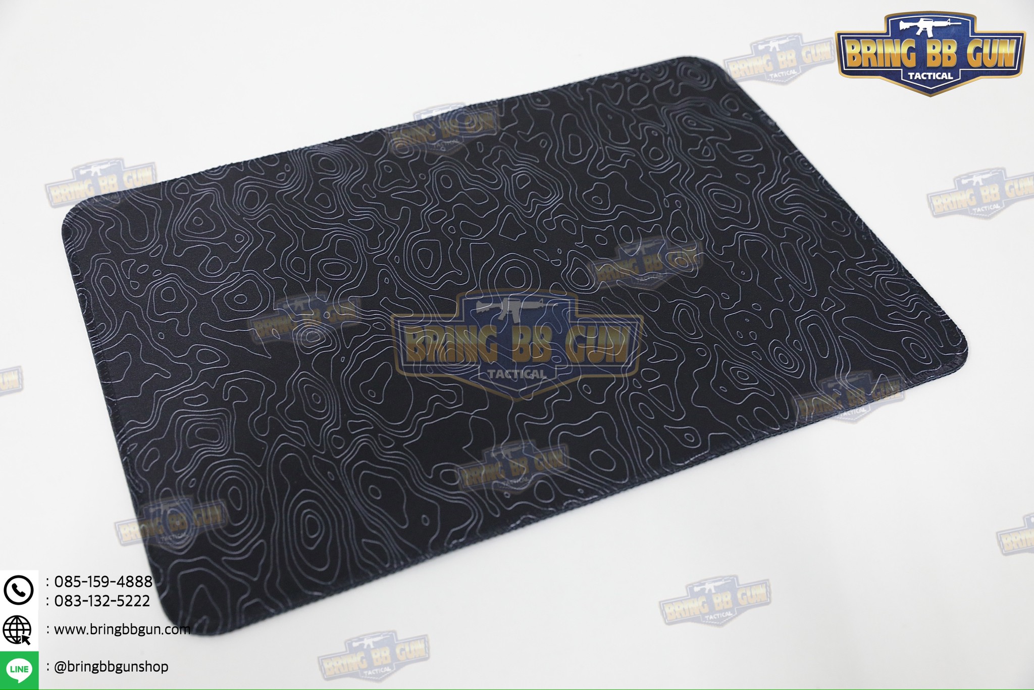 แผ่นยางรองอเนกประสงค์ ลายแผนที่เส้นชันความสูง แผ่นรองเม้าส์ (Topographic Map Camo Mouse Pad) (Mouse Pad) (Contour Map)
