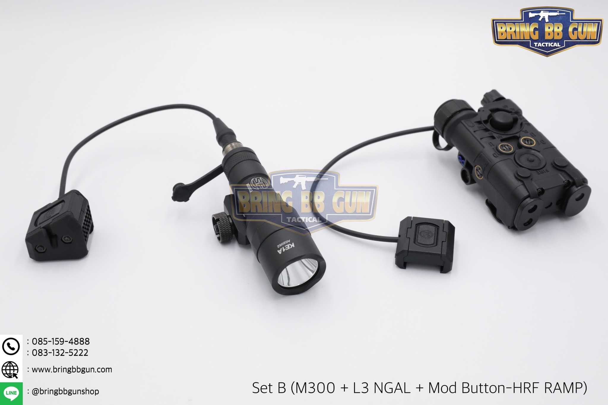 ชุดเซ็ตไฟฉาย M300 + L3 NGAL + สวิตซ์หางหนู2ทาง (M300+L3 NGAL+สวิตซ์หางหนู2ทาง)
