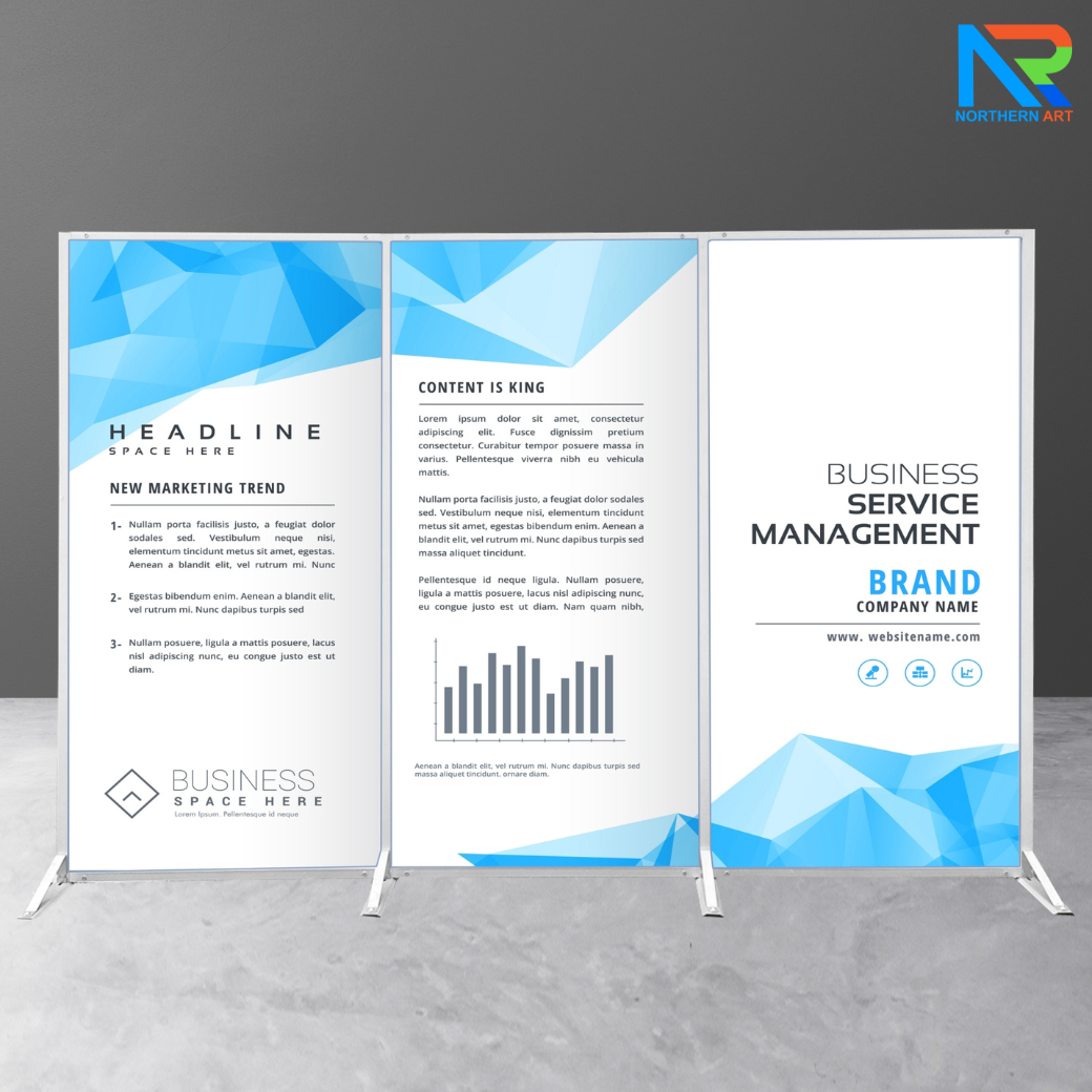 เช่าบอร์ดนิทรรศการ แบบตั้งต่อเนื่อง ตั้งแต่ 3 บานขึ้นไป ขนาด (W)597 x (D)50 x (H)201 พร้อมขาตั้ง โครงอะลูมิเนียม ถอดประกอบได้