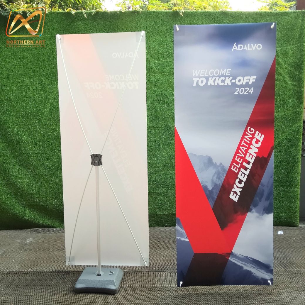 X STAND เอ๊กซ์สแตน รุ่นฐานน้ำ ขนาด 60X160 ซม. ถอดประกอบได้ มั่นคง ไม่ล้ม