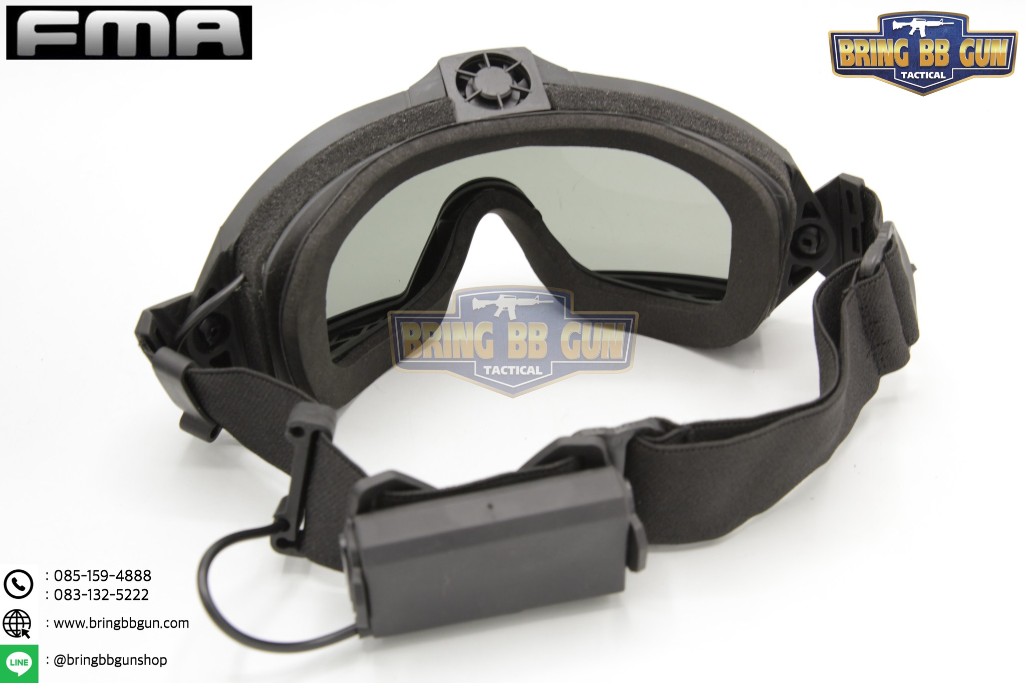 แว่นตากันลมรุ่นมีพัดลม ยี่ห้อ FMA (Regulator Updated version with Fan Goggle）