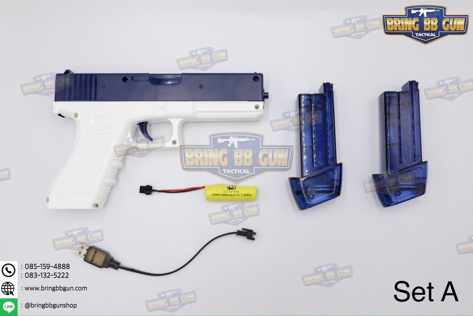 ปืนฉีดน้ำไฟฟ้า รุ่น Glock (ปืนฉีดน้ำของเล่น) (ปืนฉีดน้ำอัตโนมัติ) (ยิงได้ต่อเนื่อง)