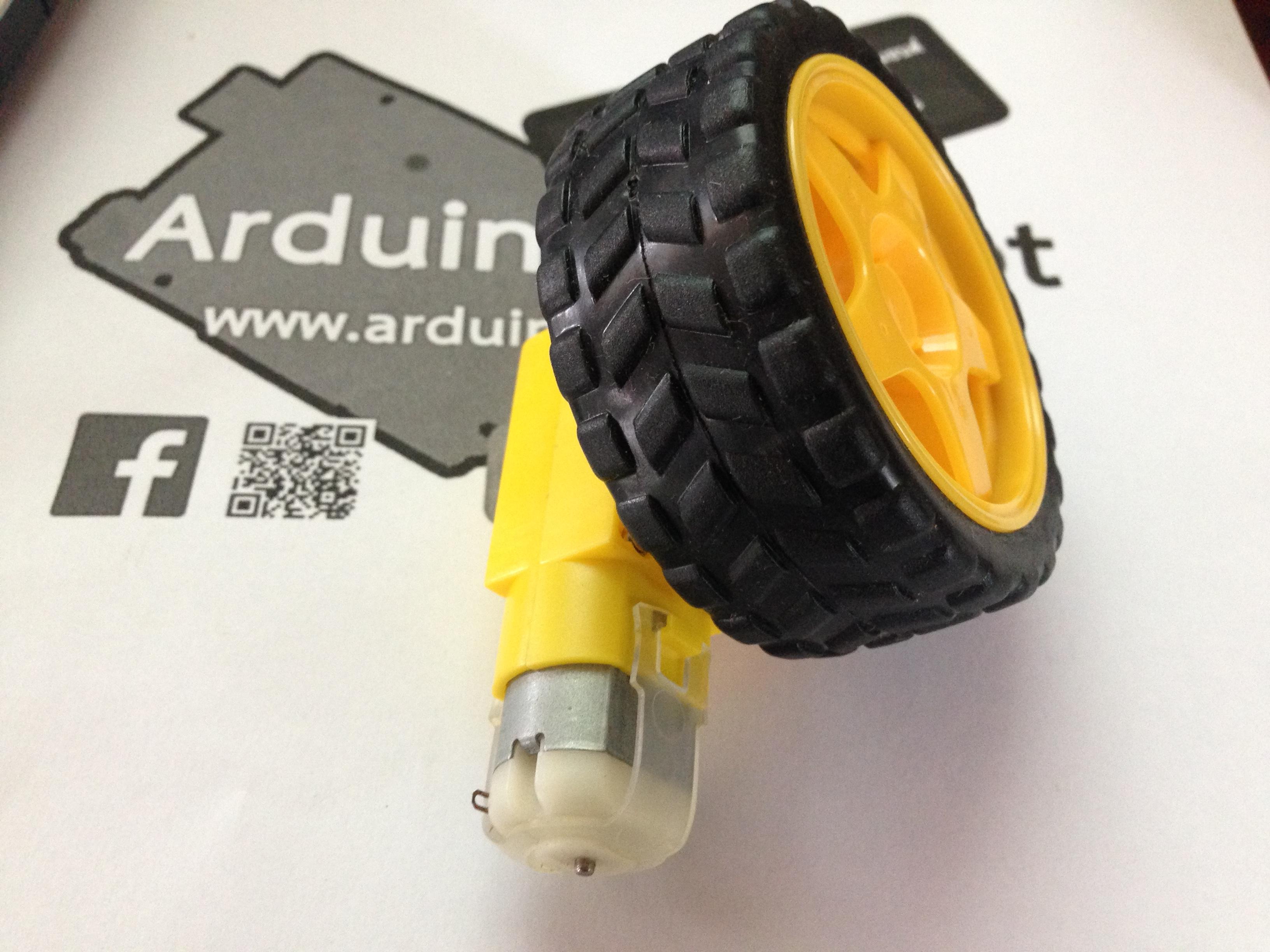 ล้อรถกับมอเตอร์แกนเดี่ยว, Smart Car Robot Plastic Tire Wheel with DC 3-6v geared 1:48 motor single axis