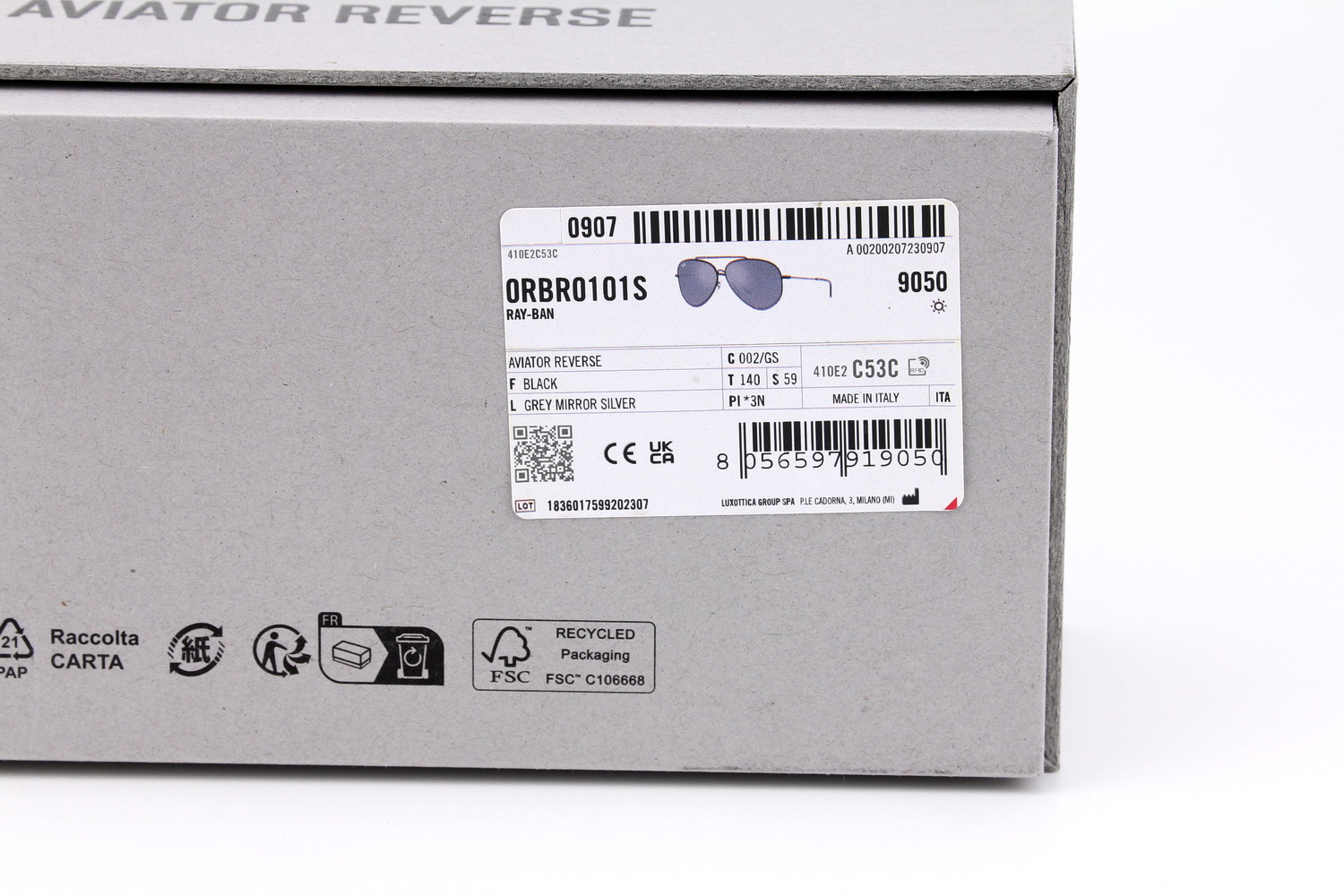 RayBan Aviator Reverse RBR0101S 002/GS