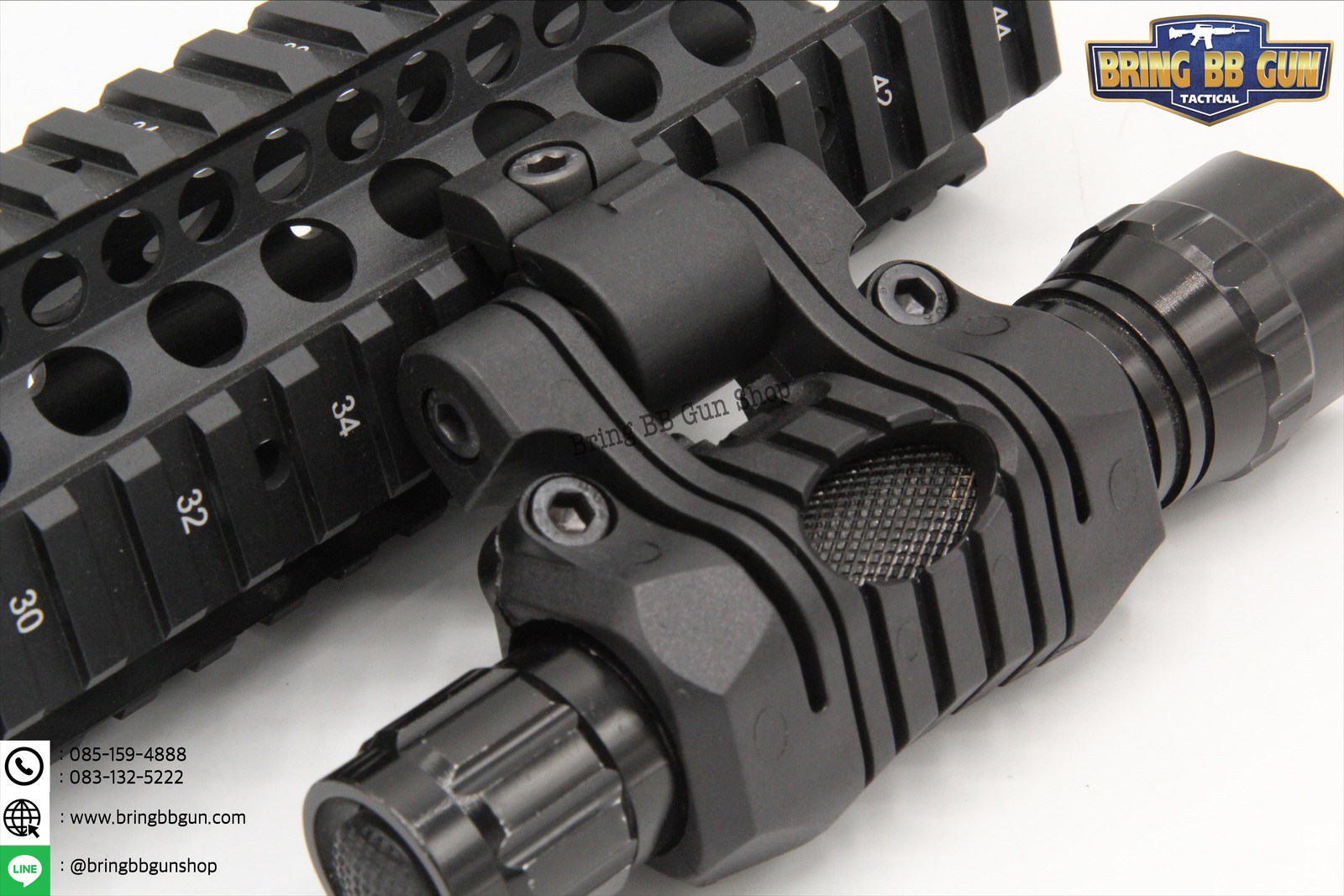 ขาจับไฟฉายติดราง วัสดุ : Nylon