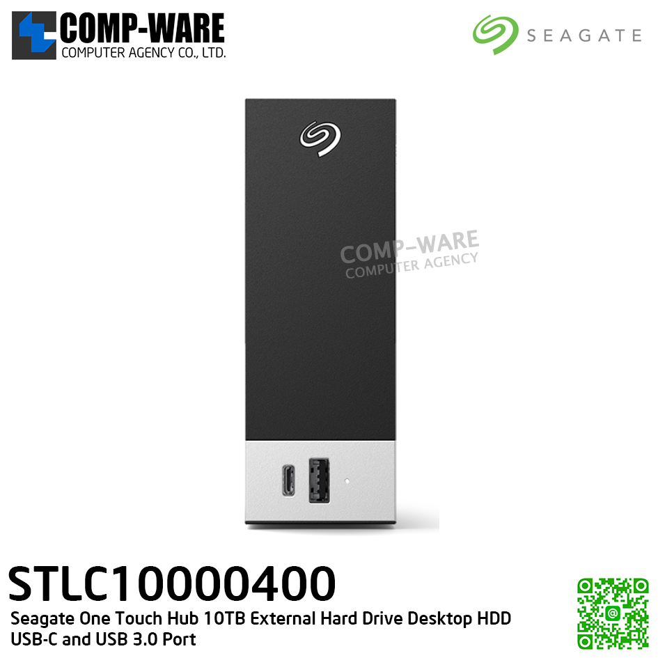 Seagate One Touch Hub 10TB External Hard Drive Desktop HDD USB-C and USB 3.0 Port WITH PASSWORD PROTECTION - STLC10000400