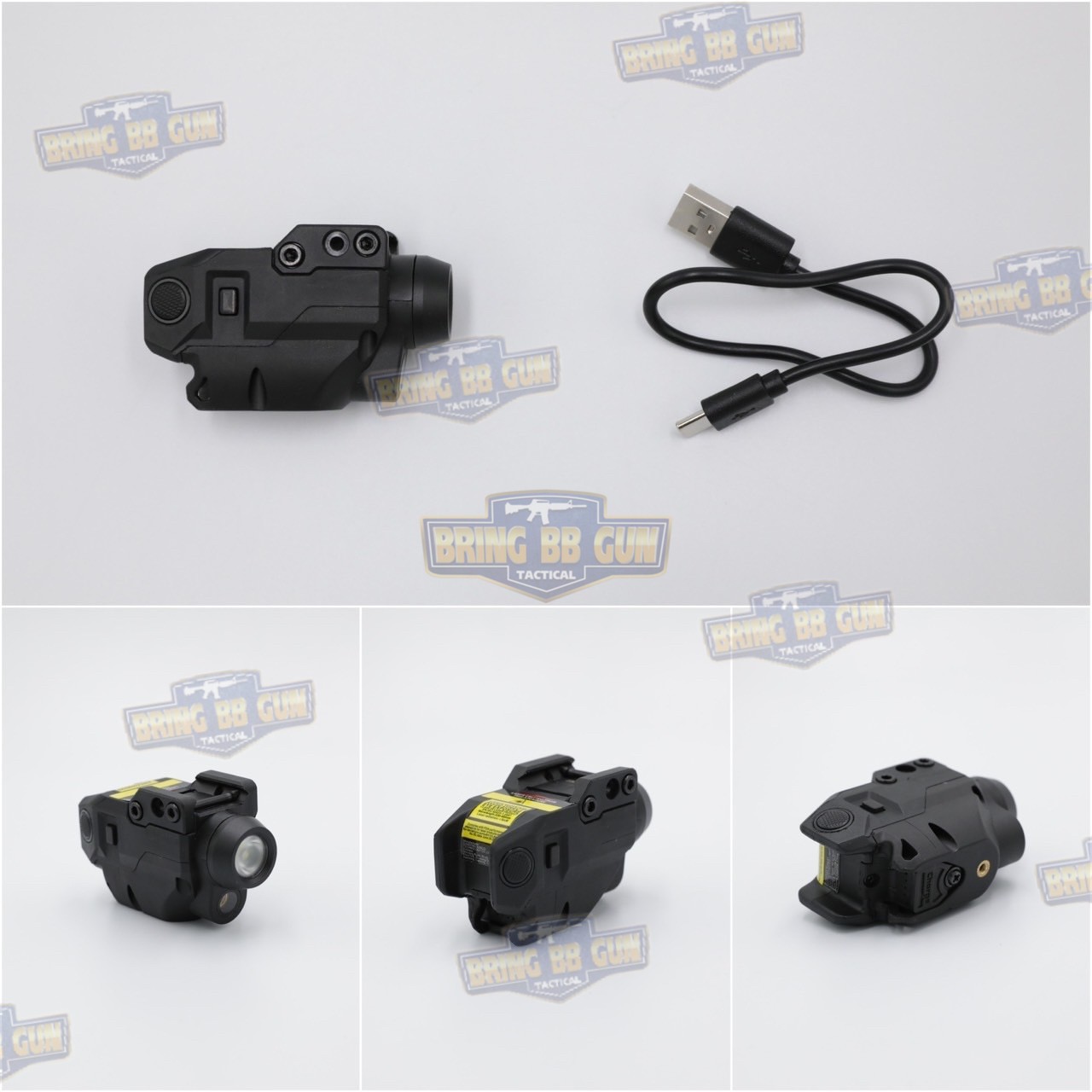 ไฟฉายและเลเซอร์ ติดปืน รุ่น B106 หัวชาร์จไฟ USB Type-C