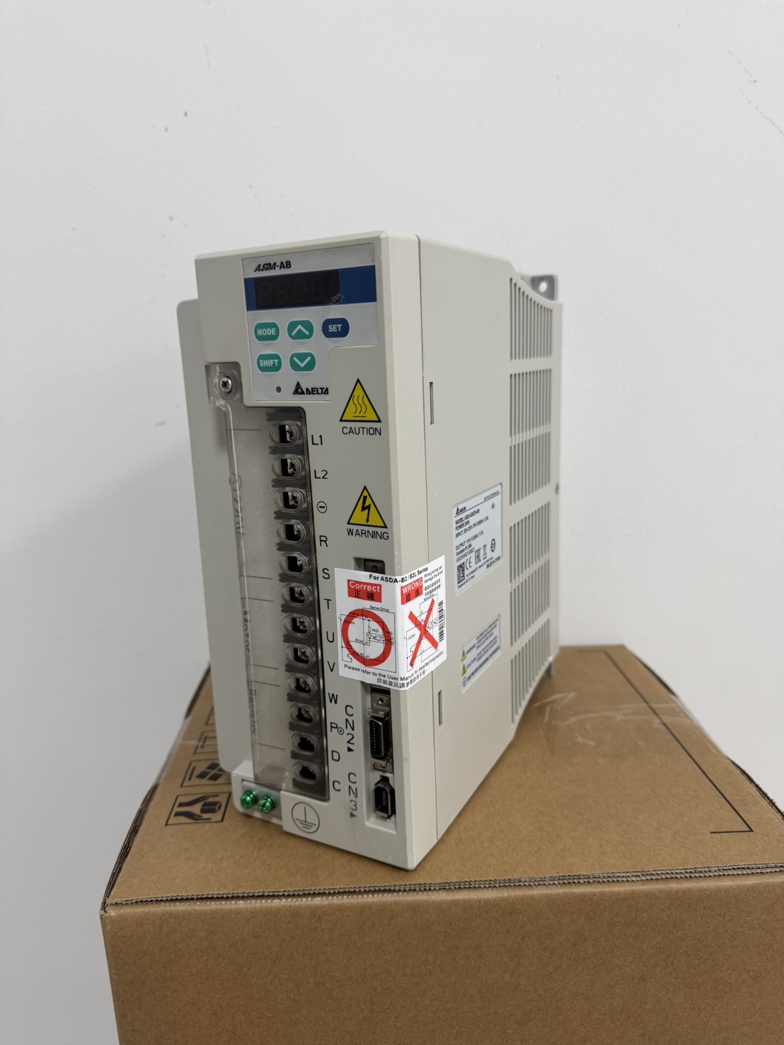 Delta AC Servo Drive ASD-A3023-AB 3kW 220V 3-Phase , encoder resolution 2500ppr