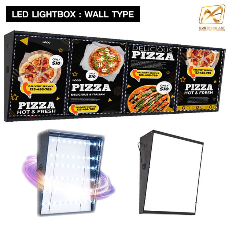 ป้ายไฟ LED ป้ายLEDเมนู สามารถติดตั้งแบบติดผนัง-เพดานได้ ติดตั้งง่าย ประหยัดพลังงาน ถอดประกอบได้