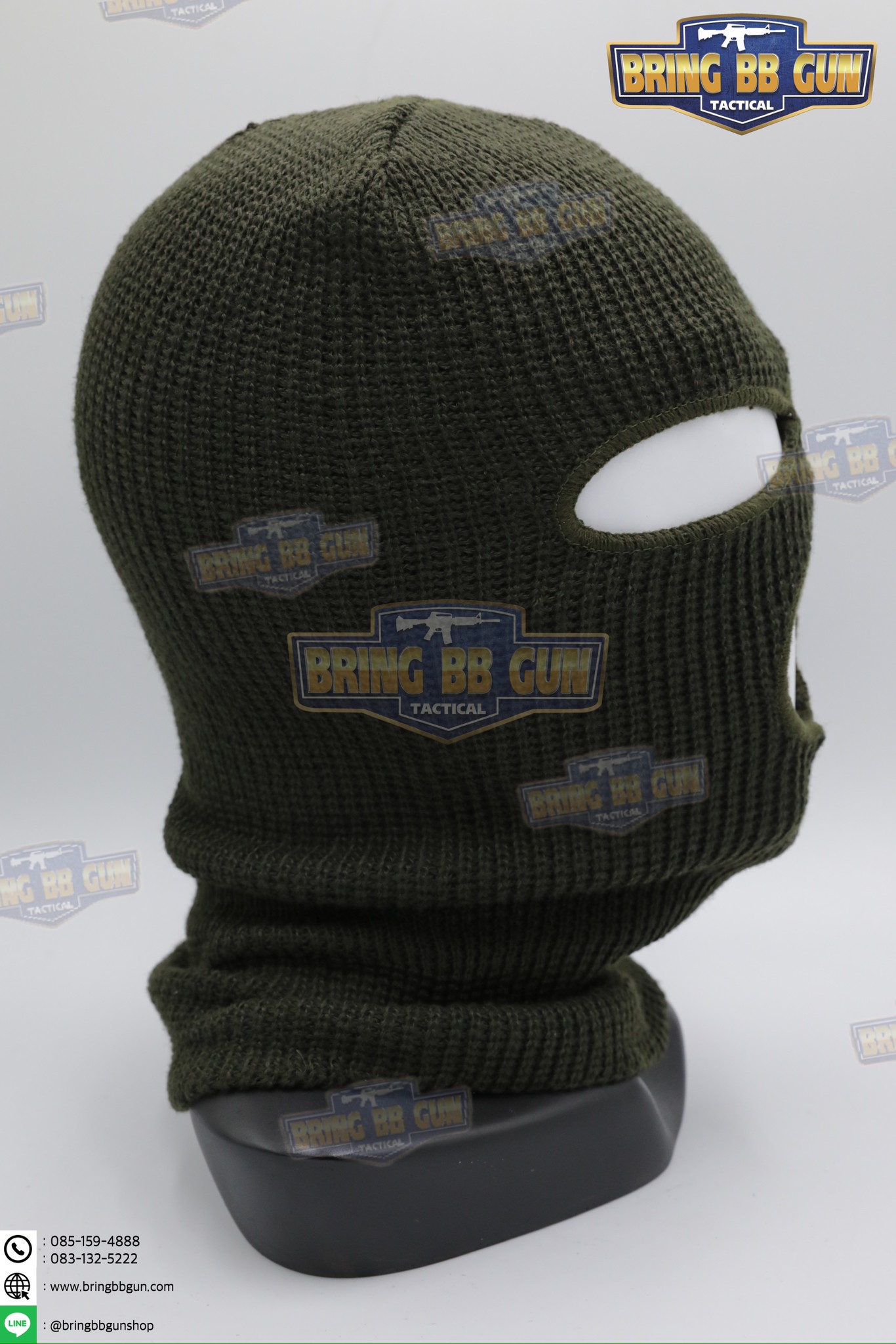 โม่งไหมพรม 3รู แบบผ้าหนา