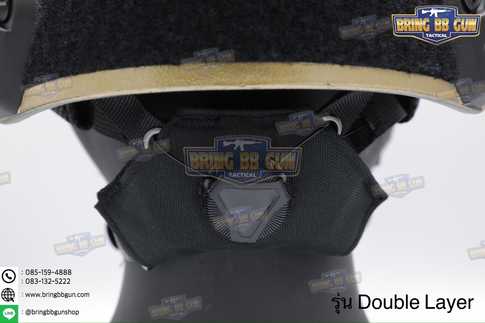 หมวกสายตรวจทรง Fast (หมวกฟาส) หมวกฟาส สีทอง-ดำ (Fast Helmet)