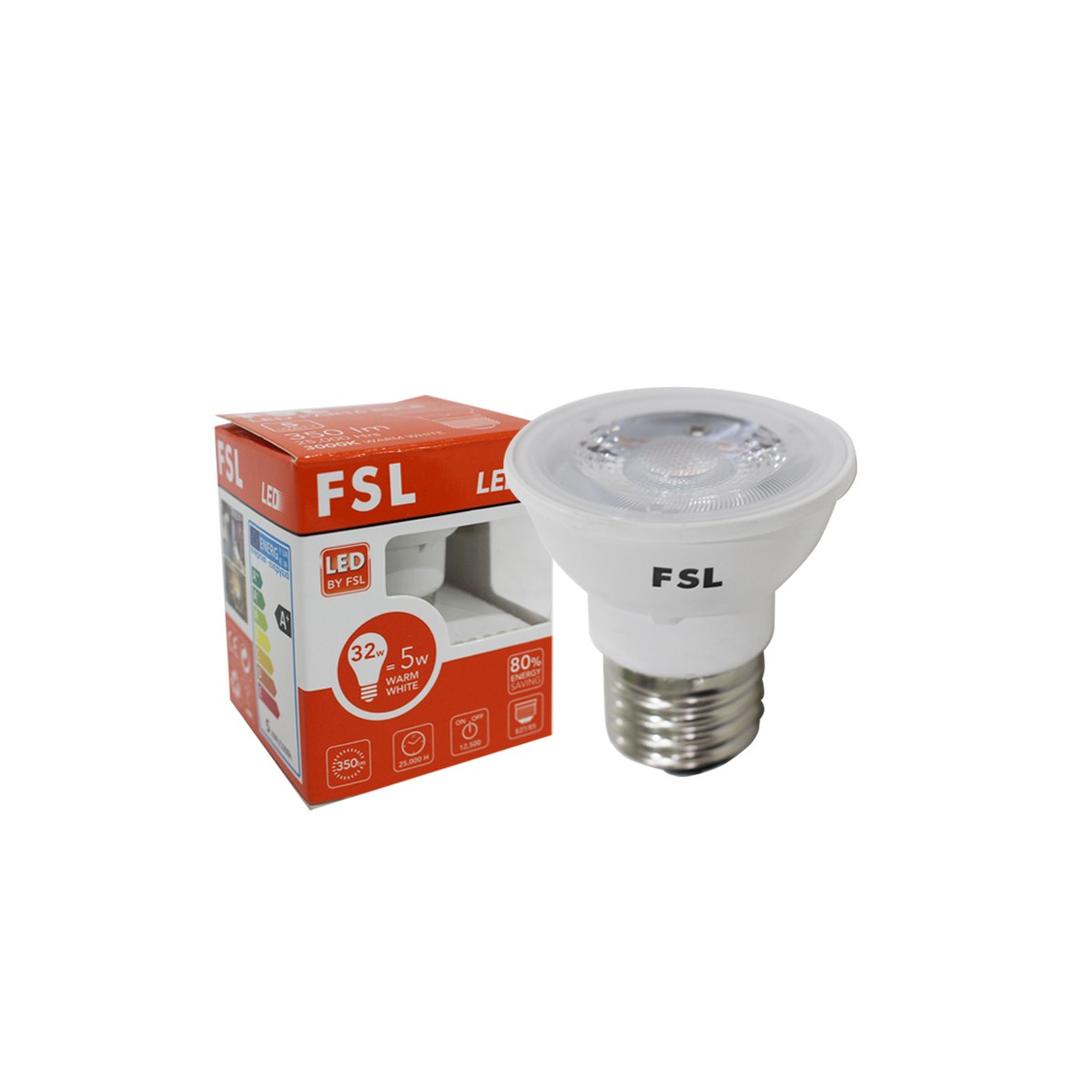 ไฮพาวเวอร์ FSL-PAR16-220V-5W แสงขาวและแสงวอร์มไวท์