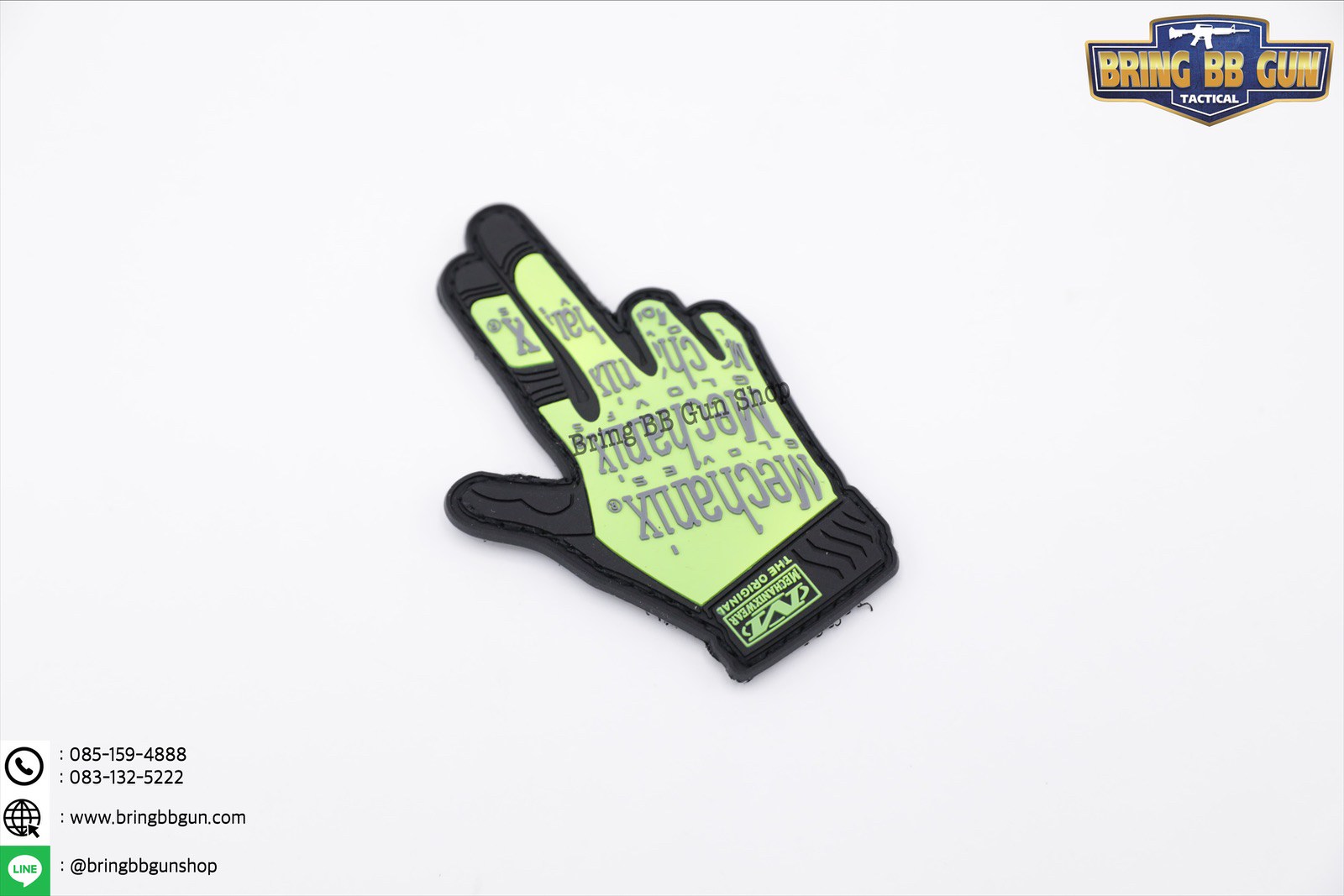 Patches (ด้านหลังมีตีนตุ๊กแก) ลาย ถุงมือทำท่ารูปปืน (Weather Gloves)