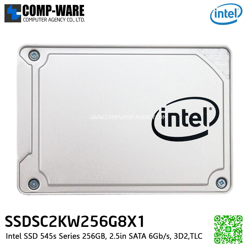 Intel SSD 545s Series (256GB, 2.5in SATA 6Gb/s, 3D2, Read 550MB/s, Write 500MB/s, TLC) - SSDSC2KW256G8X1