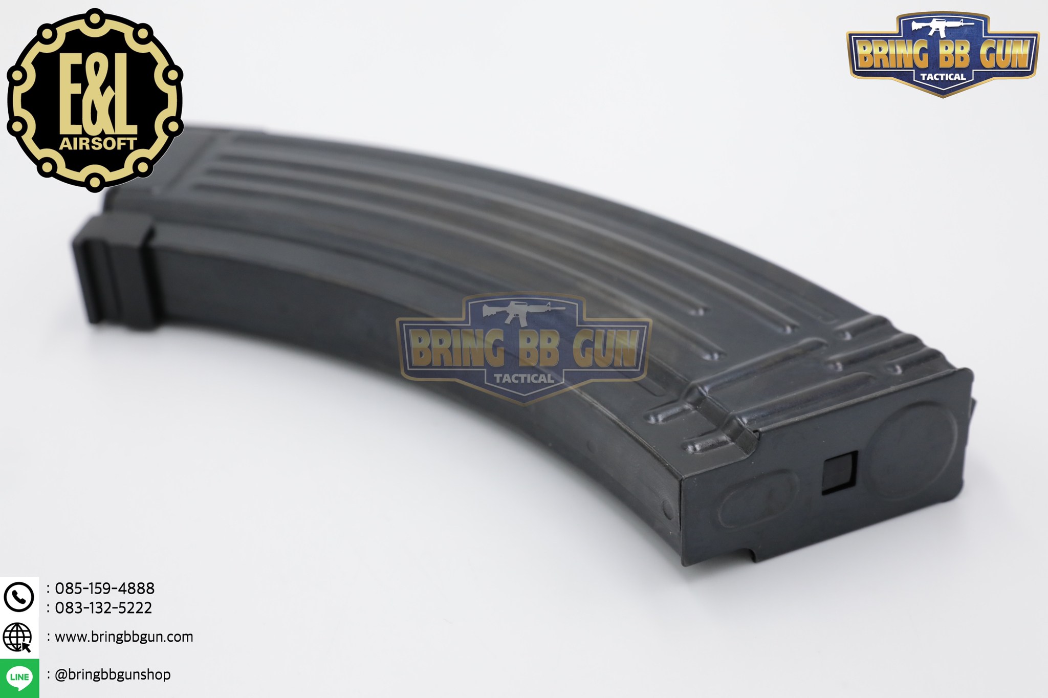 แม็กกาซีน AK47 / AKM ยี่ห้อ E&L แบบstand(ไม่ต้องปั่น) ทรง เหล็ก (ทรงเดิม) (AK Mid-cap magazine)