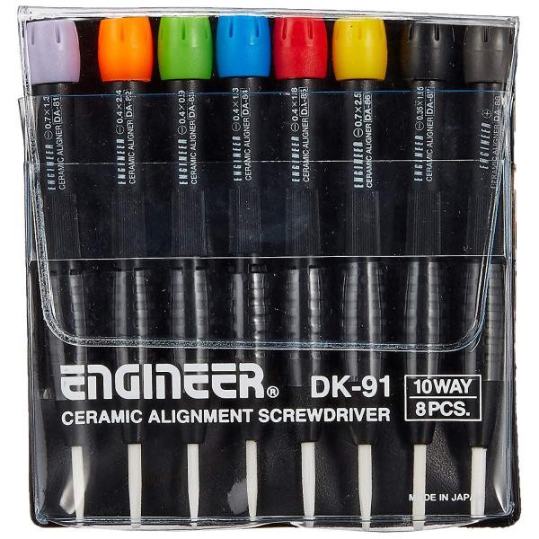 Engineer DK-91 ceramic adjustment screwdriver ไขควงจูนปลาย CERAMIC ชุด 8ตัว Made in JAPAN ของแท้ 100% ออกใบกำกับภาษีได้