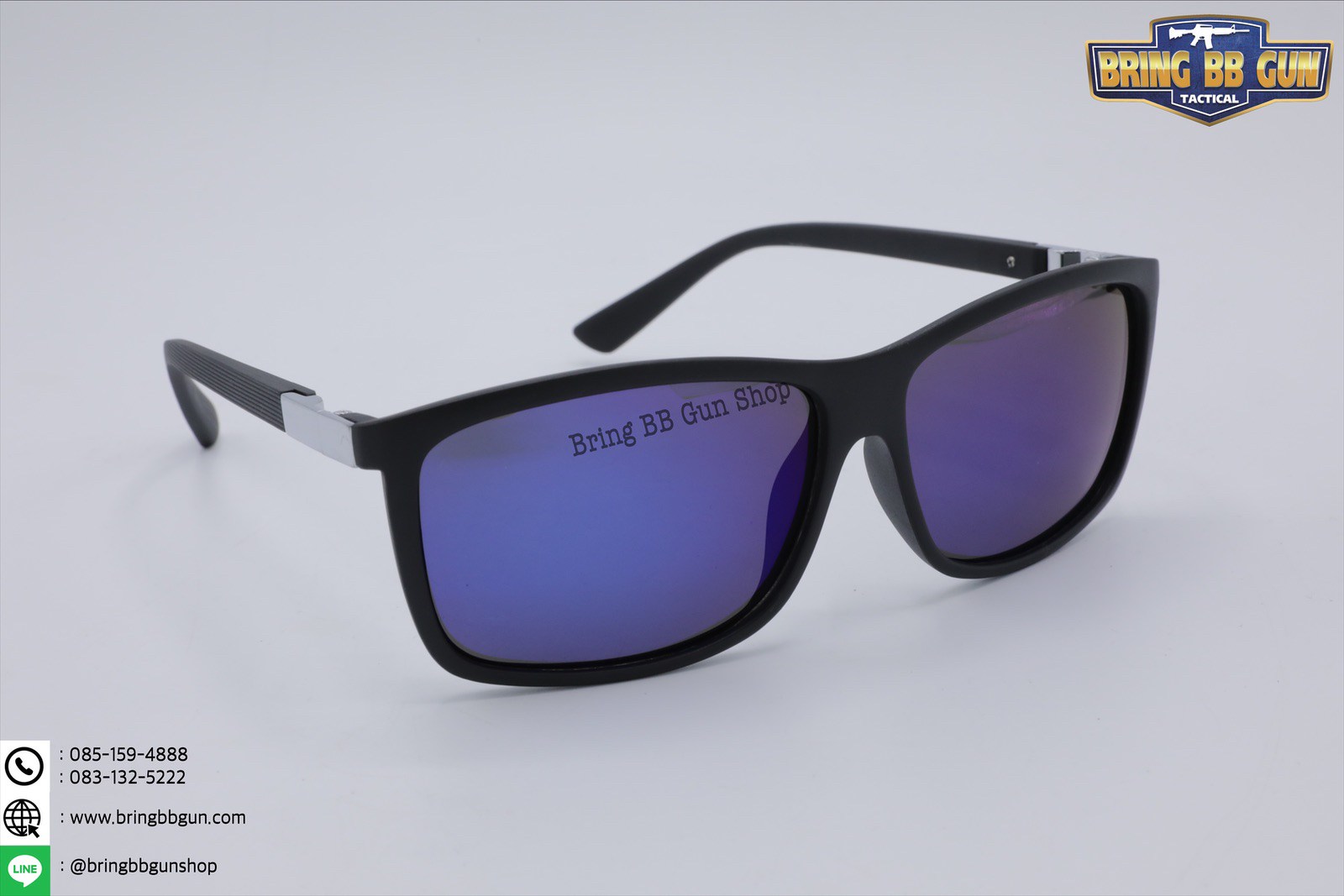 แว่นกันแดด เลนส์ Polarized (เลนส์โพลาไรซ์) รุ่น ทรงกรอบสี่เหลี่ยม