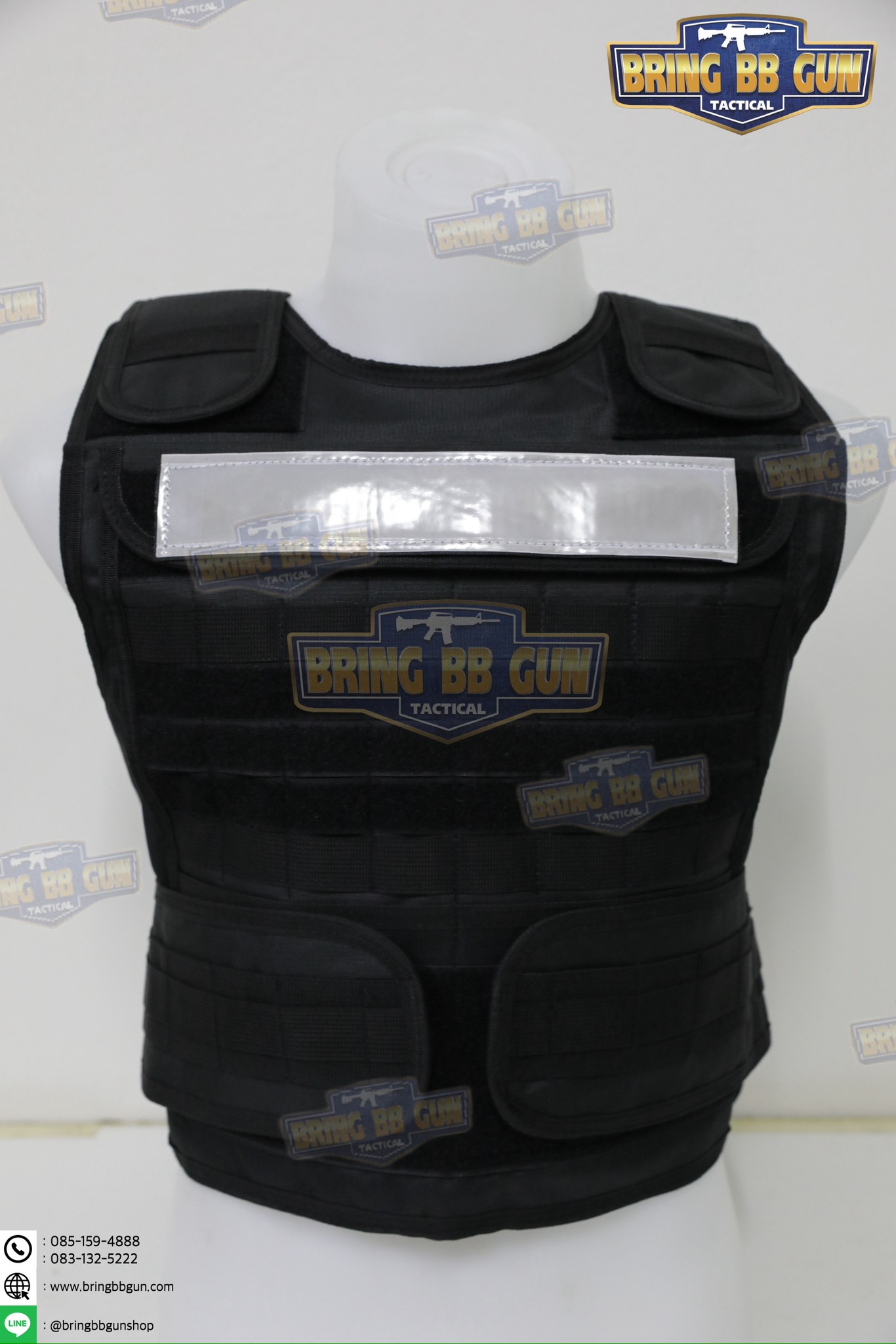 เสื้อเกราะ (หนา-นิ่ม) เกราะอ่อน มีแถบสะท้อนแสงหน้า-หลัง