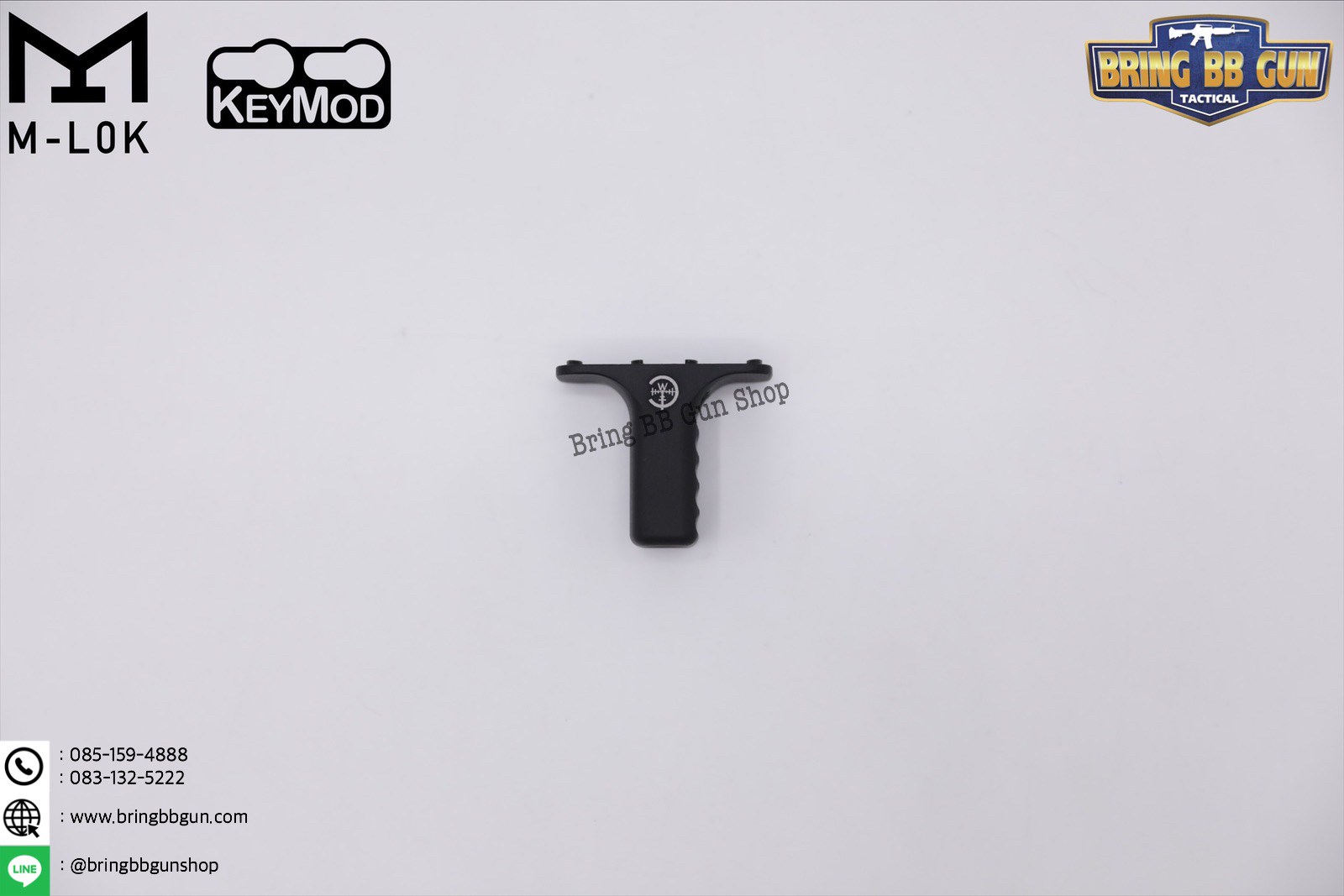 กริ๊ปมือหน้า (Angled Foregrip) ยี่ห้อ Impact Weapons Components M-Lok/Keymod Barrier Hand Stop (ใช้ได้กับชุดหน้าระบบราง M-Lock และ Keymod)